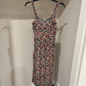 Floral Midi Sleeveless Dress